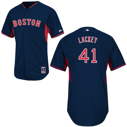John Lackey #41 Youth Baseball Jersey-Boston Red Sox Authentic 2014 Road Cool Base BP Navy MLB Jersey